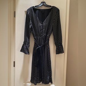 J Crew size 12 black Polk-a-dot dress
